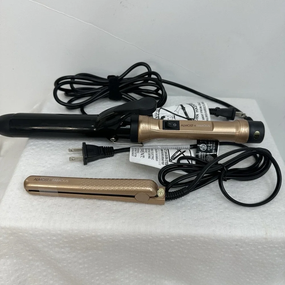 Almost Famous limited edition beachy waves 2-Piece Curling iron straightener Set